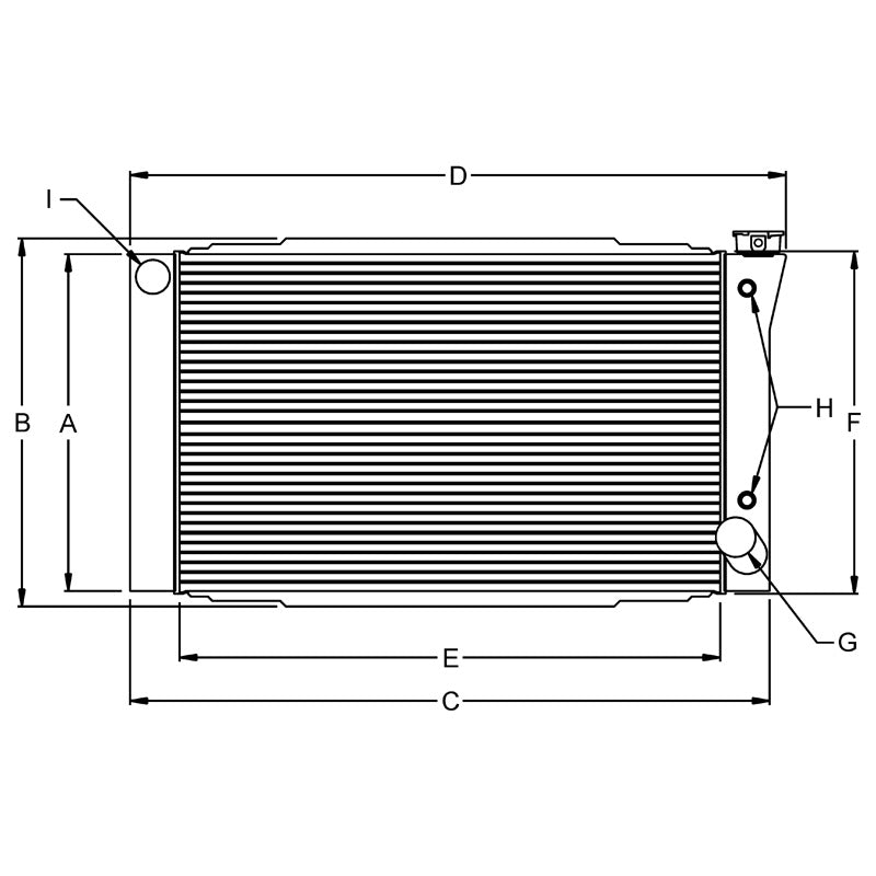 RAD, 19X29 CHVY #16 ON TOPNO FILLER 1/4"PIPE VENT.