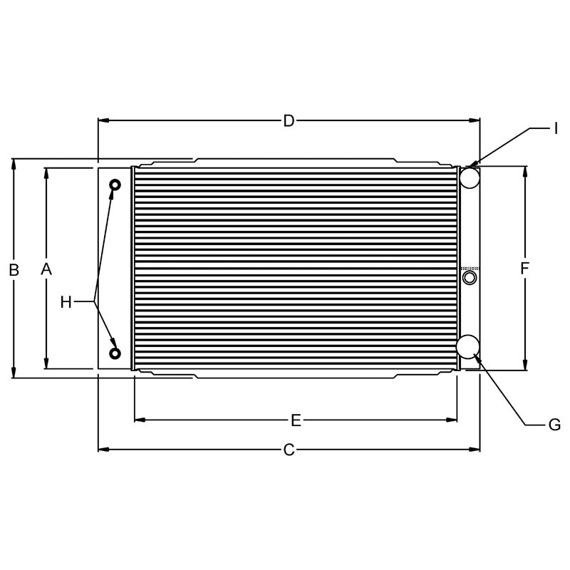 RADIATOR, 19X28 2 PS RS-NF#12 COOLER LEFT, #16 UPPER