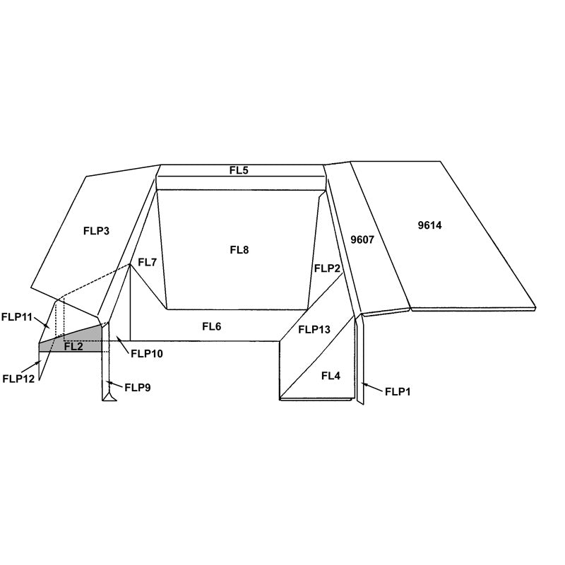 INTERIOR KIT,TEMP O/S SPEC CLRSTL RS LEG,FIREWALL,BHND DRVR