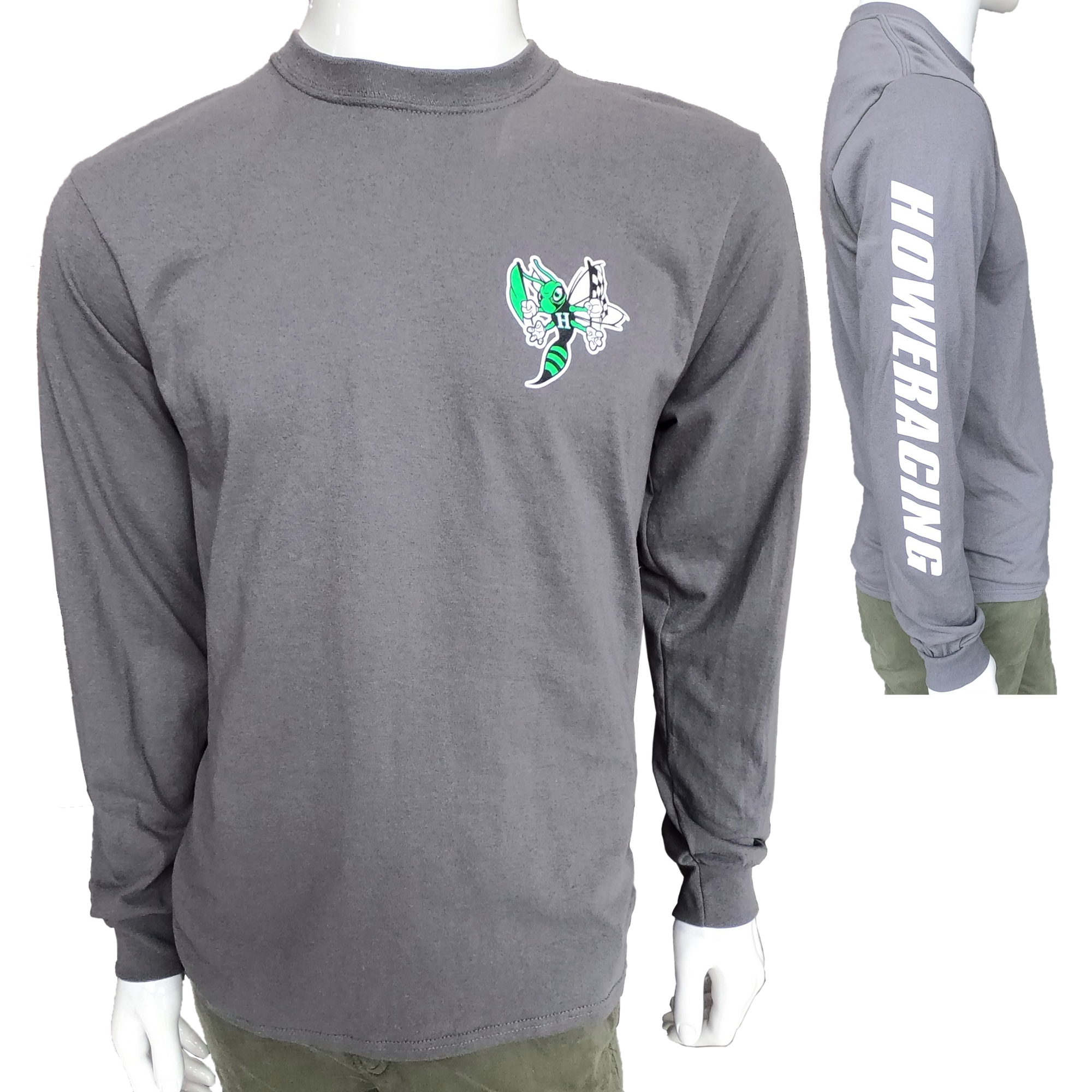 T-SHIRT - LONG SLEEVE, CHARCOAL