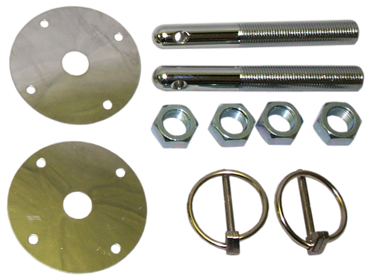 HOOD PIN KIT, STEEL - 2 PINS