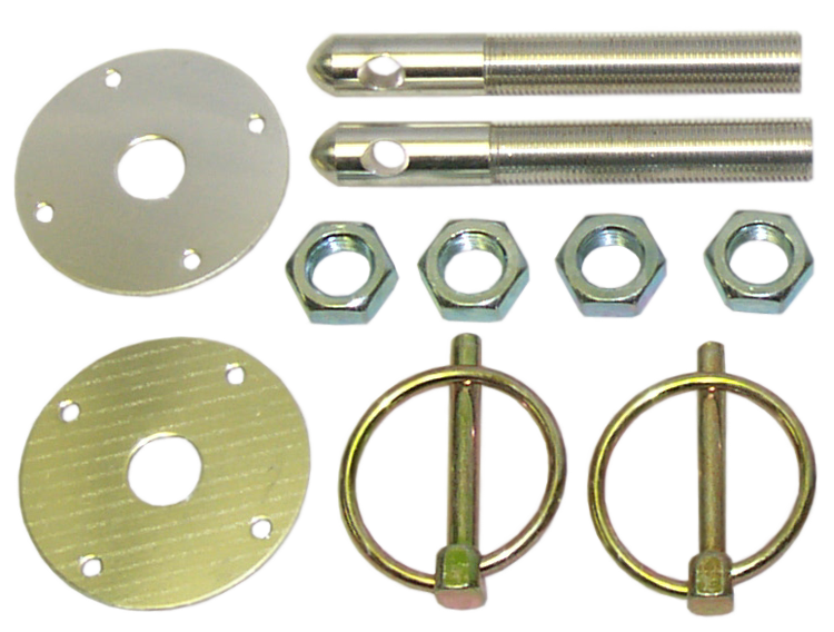 HOOD PIN KIT, ALUMINUM - 2 PINS
